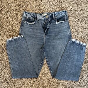Good American high rise straight jeans